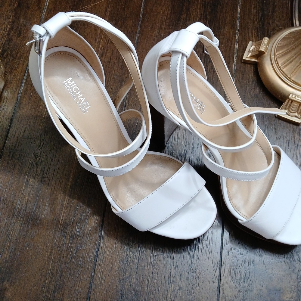 Michael Kors Cream Strappy Heels